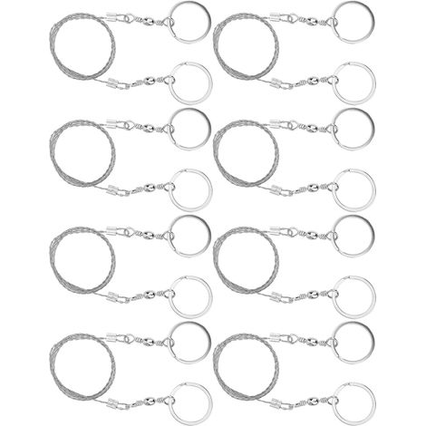 Scie à fil de survie en acier inoxydable (lot de 8) pour camping et activités de plein air. (1/5)