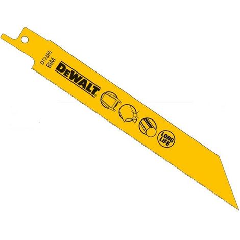 DeWALT DT2385-QZ hoja de sierra de calar, de sierra de marquetería y de sierra recíproca Hoja de sierra de vaivén Acero de alto carbono (HCS) 5 pieza(s)