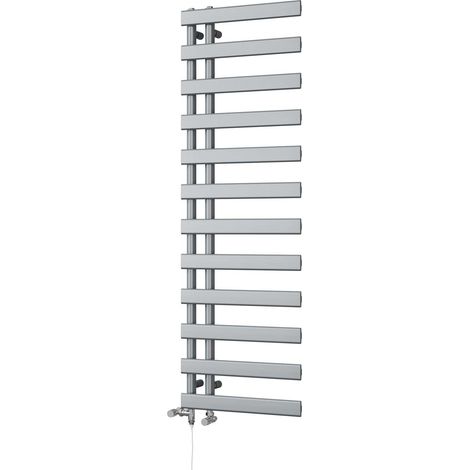 Agar - Silver Dual Fuel Towel Rail H1564mm x W500mm Standard (1/3)