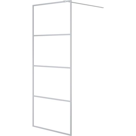 Maison Exclusive - Parete Doccia Walk in Argento 80x195 cm Vetro Trasparente ESG