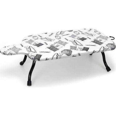 Table à Repasser,Petite Planche à Repasser avec Housse 100% Coton,Pieds Pliants et Compact,Idéal pour Voyage, Caravanes et Appartements,77×40cm (1/5)