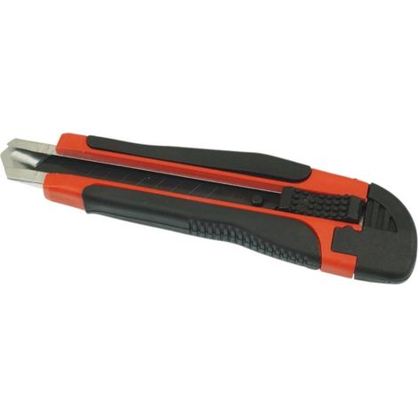 Cutter Lame Cassable 18mm - SK-5, Poignée TPR - Métal - Précision et Confort d'Utilisation - Efficace et robuste - Beast (1/4)