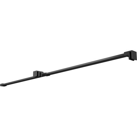 Barre de support mural pour paroi de douche SPIRIT BLACK 1610mm (1/4)