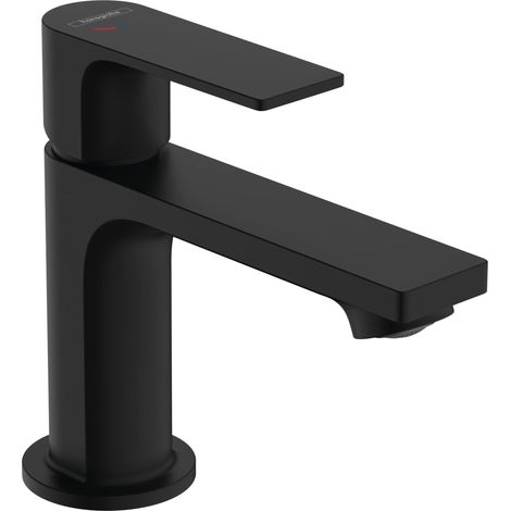 Mitigeur de Lavabo, Hauteur Sous Bec 80 mm, Robinet Lavabo avec Tirette et Vidage, Noir Mat, 72553670 (1/5)