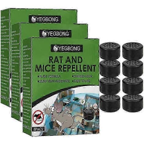 24 boules répulsives à l'huile essentielle de menthe poivrée naturelle. conçues pour éloigner les souris et les rats des maisons. bureaux et espaces de stockage en toute sécurité - lhh2 (1/5)