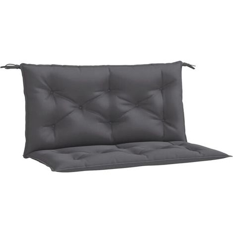 Coussins pour banc de jardin, ensemble de deux pièces, tissu Oxford gris anthracite (1/5)