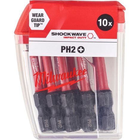 Bit Shockwave Ph2 X 50 Mm Per Avvitatori Ad Impulsi Milwaukee 4932430855
