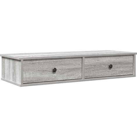 Maison Exclusive - Wandregal mit Schubladen Grau Sonoma 100x37,5x