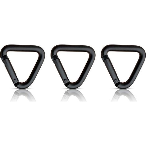 Lot de 3 mousquetons triangulaires avec mousquetons et mousquetons (1/5)