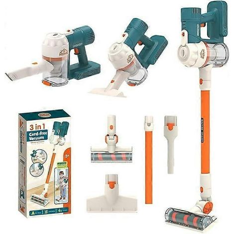 Aspirateur Jouet Enfant avec Lumière et Sons Réalistes, Set de Nettoyage Sans Fil pour Tout-Petits, Jouet d'Aspiration pour Fille, Accessoire de Ménage Éducatif (1/5)