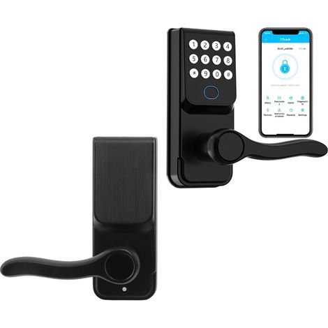 Hochwertiges, intelligentes und sicheres Bluetooth-Türschloss, geeignet für Sicherheitstüren und Haustüren, schlichtes und elegantes Design. (1/5)