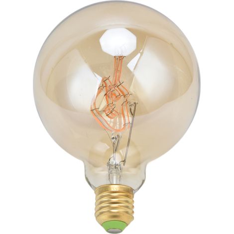 Lampe à incandescence Edison LED 4W, E27/E26, forme guitare G125, ampoule de lampe de bureau, lumière chaude, dimmable, 220V (modèle guitare dimmable) (1/5)