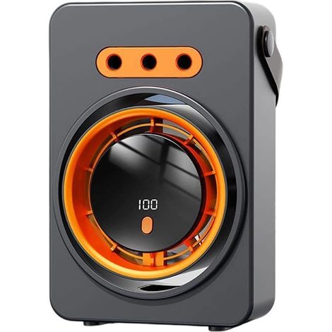 Ventilateur brumisateur compact - Multifonction - 100 niveaux - Pour intérieur et extérieur - Camping, pêche, plage - Rafraîchisseur d'air portable (1/5)