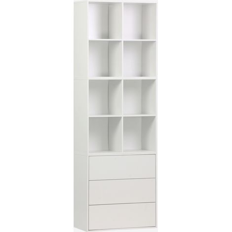 Estantería modular, 8 nichos, 3 cajones (1/5)