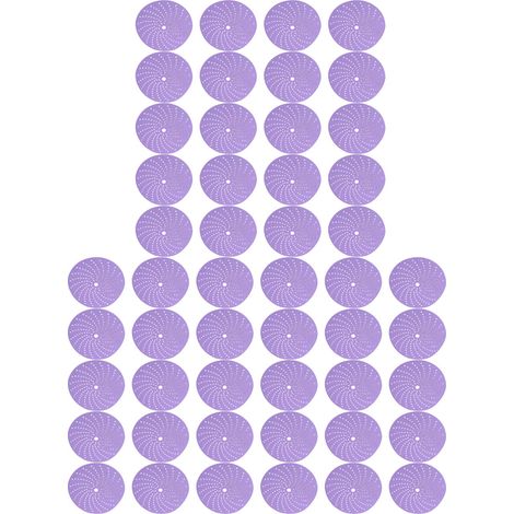 50 disques de ponçage en céramique de 15 cm (6 pouces), grain 320, support auto-agrippant, pour bois, métal et voiture. (1/5)