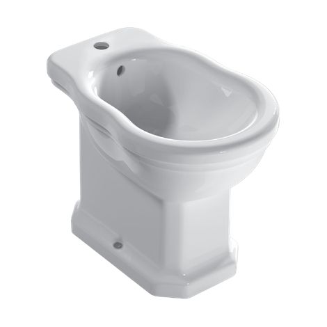 Bidet sur pied en céramique 57x37 cm trois trous Globo Paestum PA060BI Blanc - Céramique (1/5)