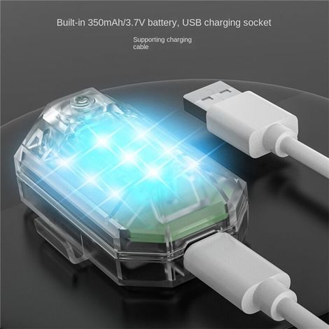 Lot de 4 Lampes Stroboscopiques LED Sans Fil Haute Luminosité 7 Couleurs Rechargeables USB pour Nuit