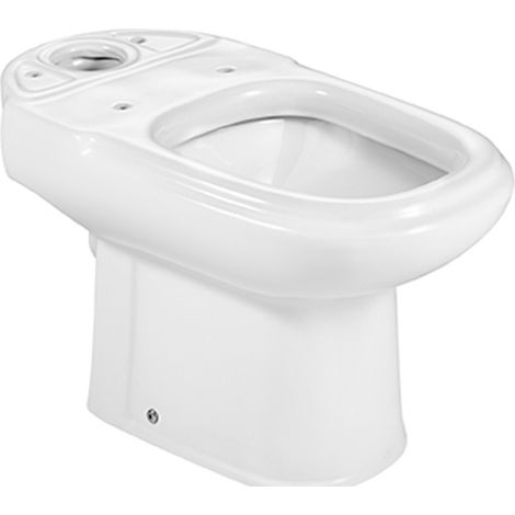 Taza de inodoro de tanque bajo con salida horizontal DAMA RETRO - ROCA Color: Blanco (1/6)
