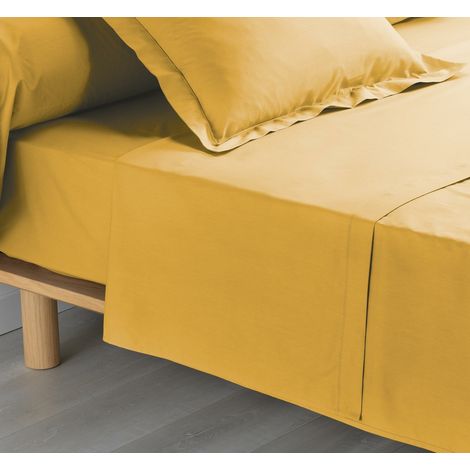 Drap plat percale 180x290cm miel (1/2)