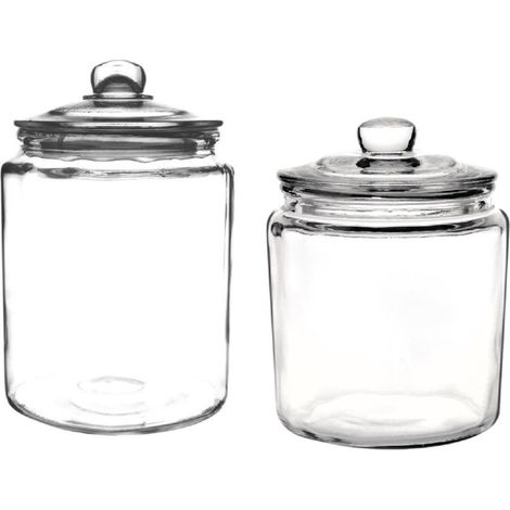Ensemble de bocaux à biscuits en verre 6350ml et 3800ml - Ref SA725 - Olympia (1/5)