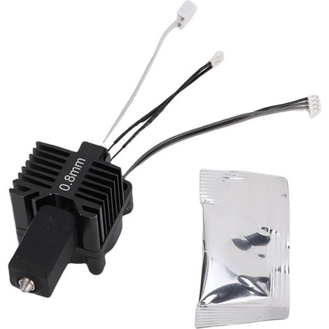 Remplacement Hotend d'imprimante 3D pour Bambu Lab X1 X1C, conception intégrée, extrudeuse de buse en acier trempé, extrémité chaude avec ventilateur 0.8mm (1/5)