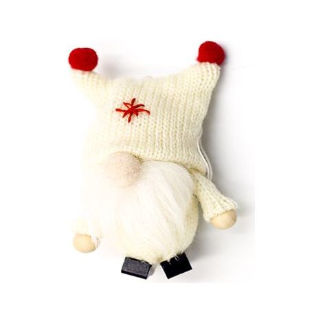 Adornos para árbol de Navidad, muñecos navideños, Papá Noel escandinavo sueco, adorno navideño de peluche sueco, gnomo escandinavo, adorno navideño, Papá Noel, pareo para árbol de Navidad (beige) (1/5)