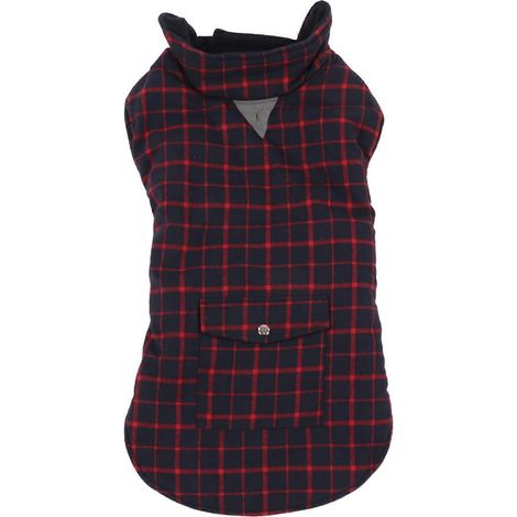 Manteau d'hiver chaud et imperméable pour chien, coupe-vent et confortable, à carreaux, pour chiens de petite, moyenne et grande taille. Gilet et veste d'hiver pour chiens de petite, moyenne et grande (1/2)
