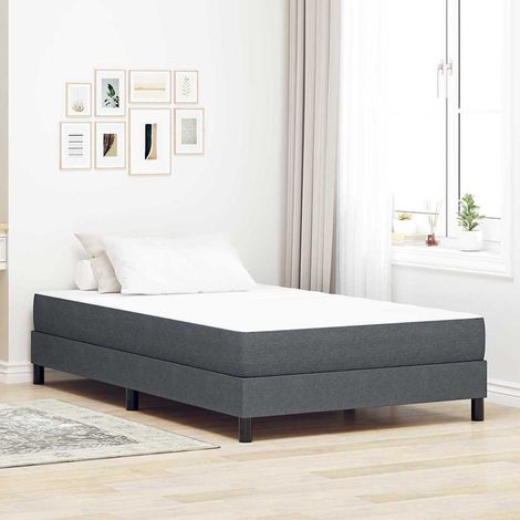 Bettmatratze mit Matratze Grau 120 x 200 cm Stoff