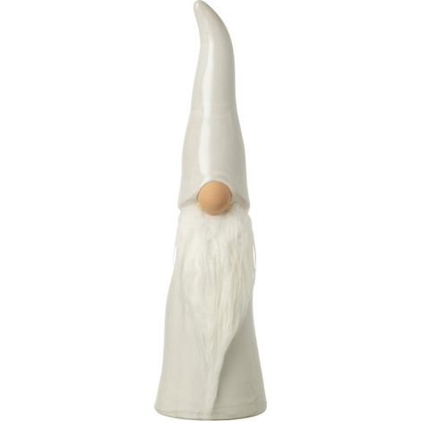 Statuette Lutin "Chapeau Pointu" 40cm Gris Clair