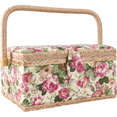 Panier extra large, bacs de rangement extra larges, paniers pour enfants, support pour projets de broderie, panier à couture, ancien bac de rangement, paniers pour enfants pour conserver le bambou,Ros (1/5)