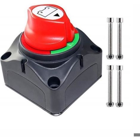Interrupteur d'alimentation interrupteur de déconnexion de batterie pour véhicule bateau camion VTT (noir et rouge) noir et rouge (1/5)