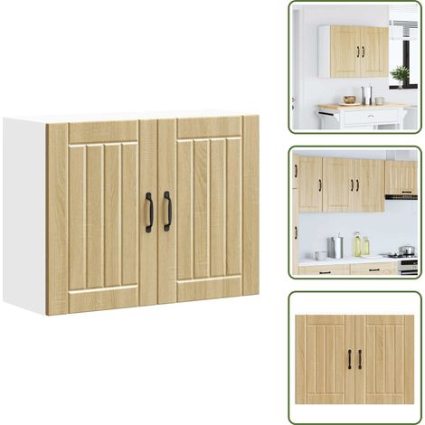Armadietto in legno - vidaXL Pensile da Cucina Lucca Rovere Sonoma in Legno Multistrato - Truciolato