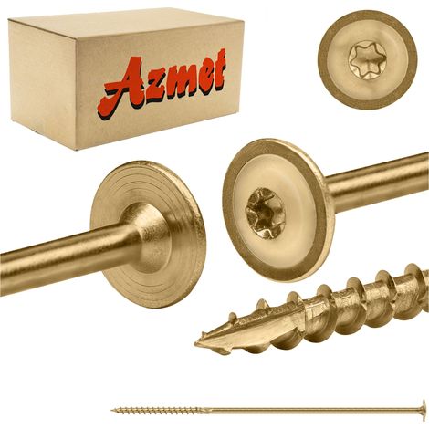 Vis à bois WCT-08280 - 8x280 mm - Tête plate Torx - 50 pièces - Résistance et durabilité