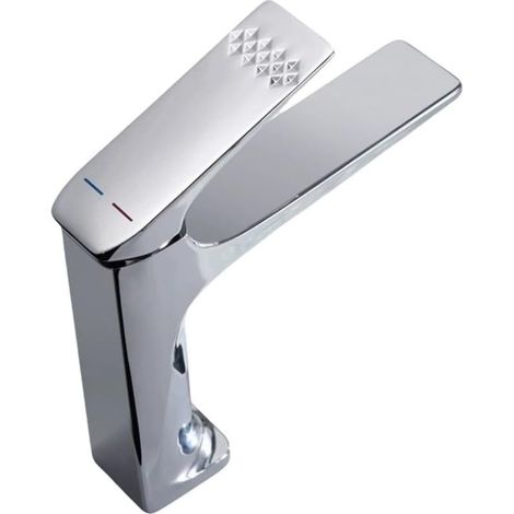 Robinet de lavabo, laiton, argenté, pour vasque et toilettes (1/5)