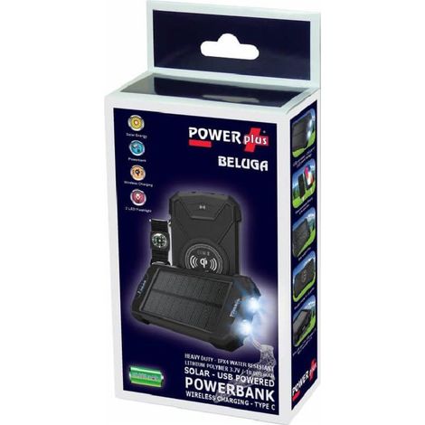 POWERplus Beluga Batterie externe solaire Qi avec charge sans fil (1/4)