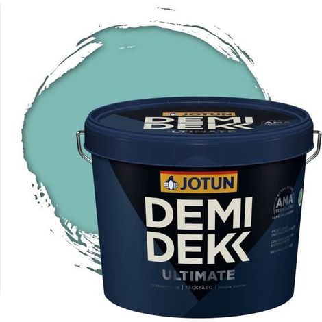 Peinture Bois - DEMI DEKK ULTIMATE - Lasure Opaque Satinée - RAL 6027 - 3L - Vert Clair (1/2)