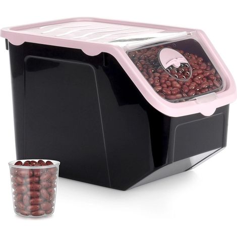 Vegetable Storage Container with Lid, 12L, Black (1/5)