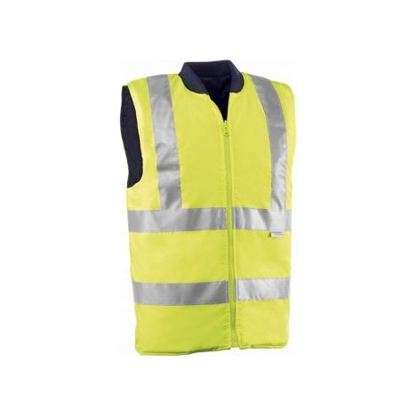 HV708/XL CHALECO REVERSIBLE 100% POLIESTER OXFORD/PU CON BANDAS REFLECTANTES 3M COL - JUBA