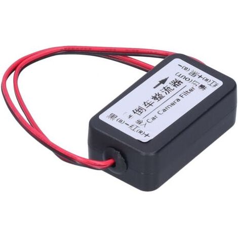 Redresseur de caméra de recul 12V, filtre condensateur de relais de puissance anti-interférence pour système de vue arrière, fixation incluse, compatible tous modèles standards (1/5)