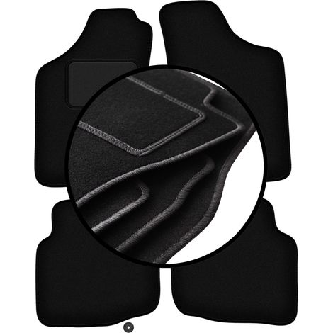 Komplettset Veloursmatten für: Mitsubishi L200 Triton Pickup (2001-2006)