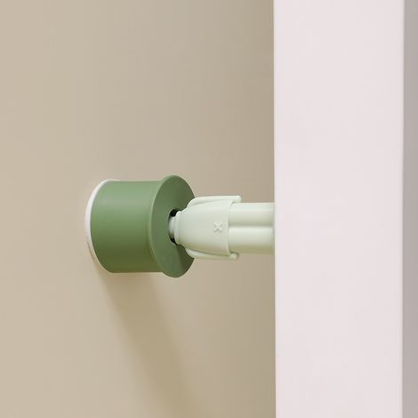 Niedriger Türstopper für Wand und Boden, stoßdämpfend, ideal für Schlafzimmer und Badezimmer. Farbe: Grün.