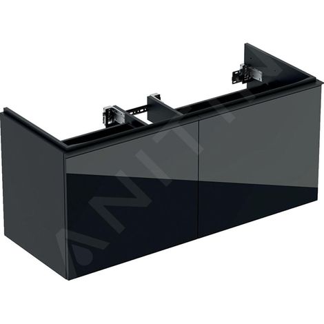 Geberit Acanto - Meuble pour lavabo, 1190x476x535 mm, 2 tiroirs, bouchon anti-odeurs, lave 502.355.JK.2 (1/3)