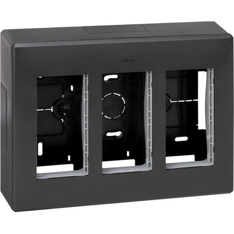Caja superfície 3 módulos grafito SIMON 51000003-038