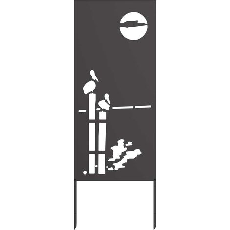 vidaXL Pantalla de Privacidad para Jardín Calado Negro 50 x 140 cm (1/2)