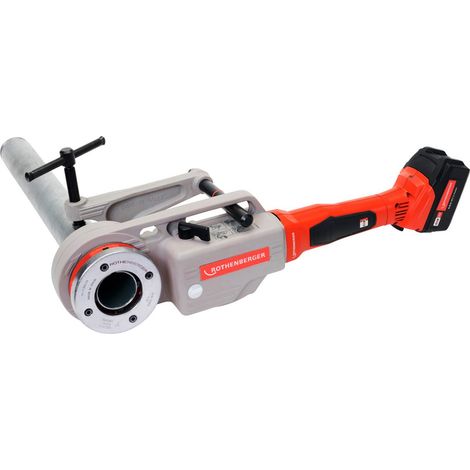 ROTHENBERGER SUPERTRONIC 2000 E Set, avec contre-support, batterie Li-Power 18/4 (4Ah/18V), chargeur EU et BSPT R, 1/2"-3/4"-1"-1.1/4"-1.1/2"-2" - 1000003389