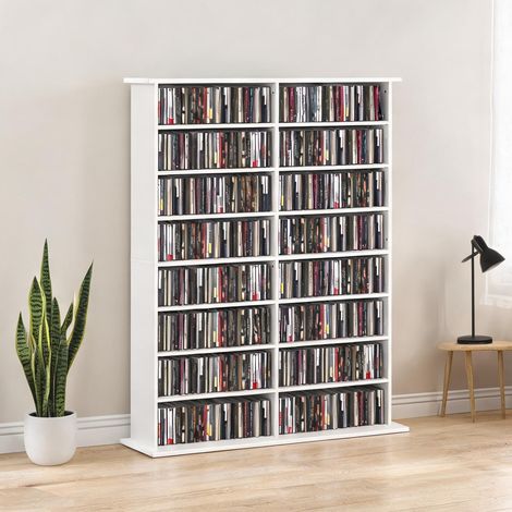 Meuble de rangement de bureau blanc 106,5 x 24 x 126,3 cm (1/5)