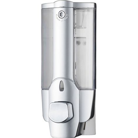 Manueller Wandseifenspender, 350 ml Handseifenspender, gewerblicher Wandseifenspender für Bad, Küche, Hotel (silber)