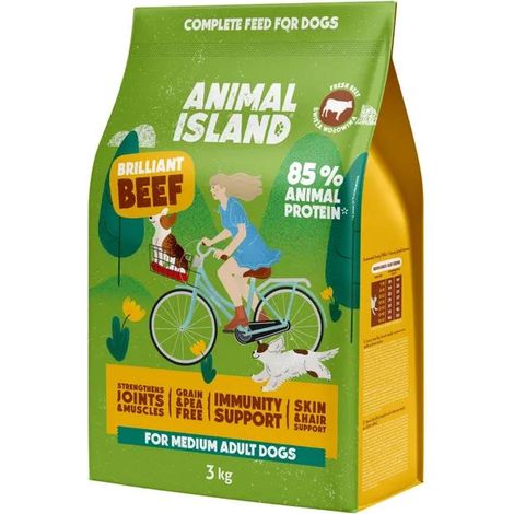ANIMAL ISLAND Bœuf brillant - croquettes pour chien - 3 kg (1/2)