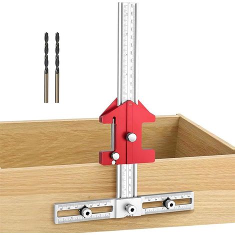 Gabarit Meuble Pour Poignées Et Tirettes Réglable Amovible Jauge À Marquage Pour Menuiserie Pour Menuisier Boutons Et Poignées De Façade Tiroirs Atelier Bricolage Et Menuiserie (1/5)