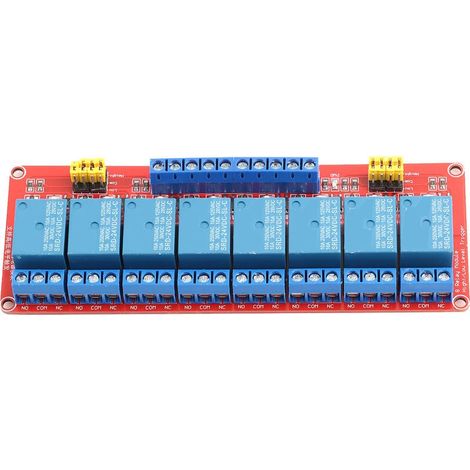 ❥❥Carte de Module de Relais Optocoupleur à Déclenchement Haut et Bas 24 V à 8 canaux Performances Stables, Disque Puissant, Options d'alimentation Tolérantes aux Pannes et (1/5)